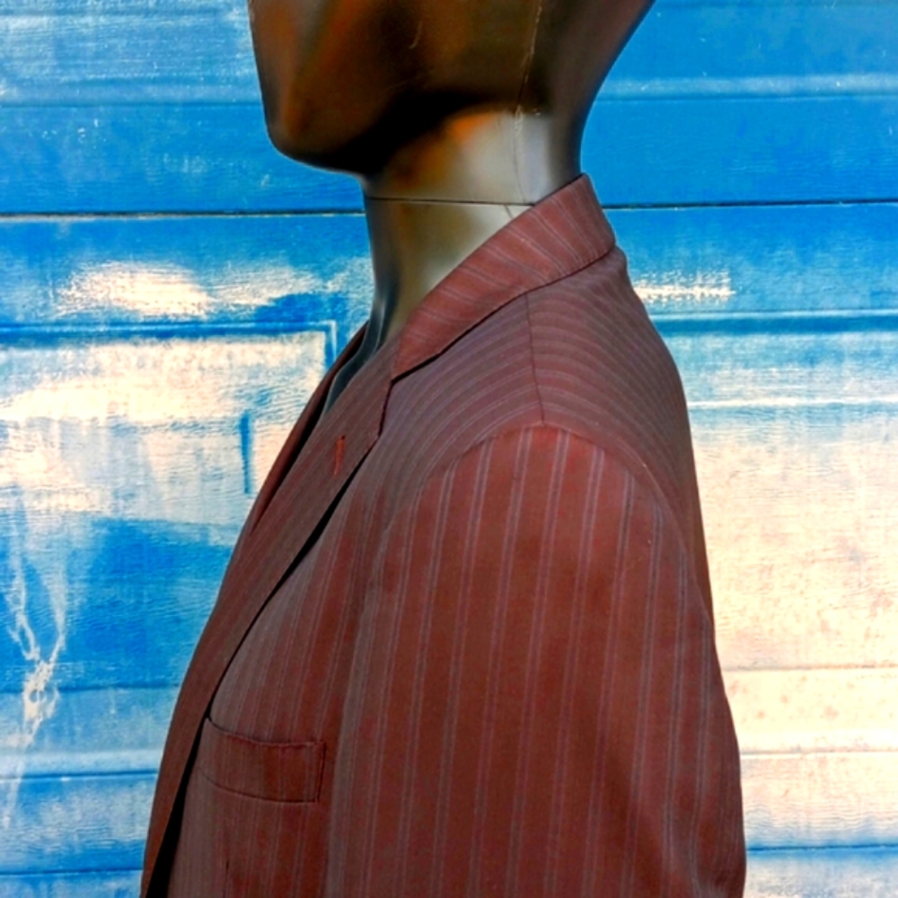 SAKS 5th Avenue Black Slim Fit Dual Stripe Blazer w/ (Ermeneglido Zenga Fabric) - Picture 10 of 17